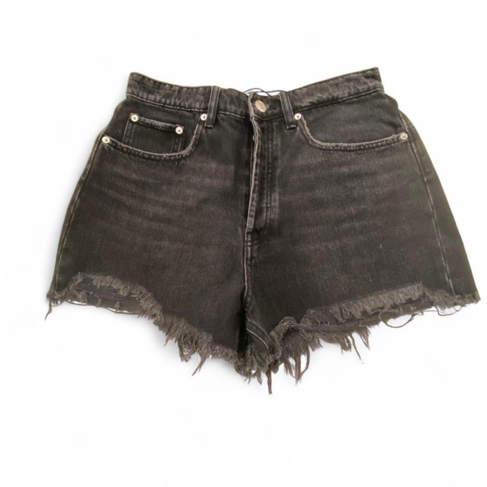 Zara High Rise Distressed Black Denim Jeans Sizes 6 & 8